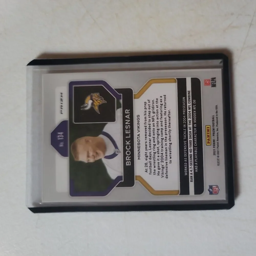 2021 Panini Prizm - Brock Lesnar #134 Orange Disco Prizm